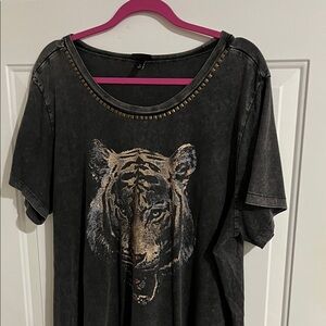 Torrid Black Tiger Graphic Tunic
